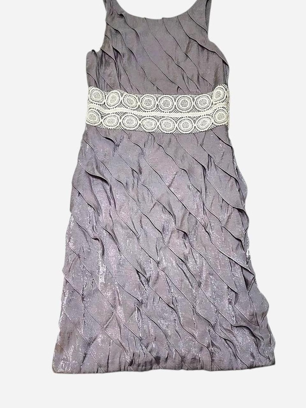 Silver Ruffle Dress